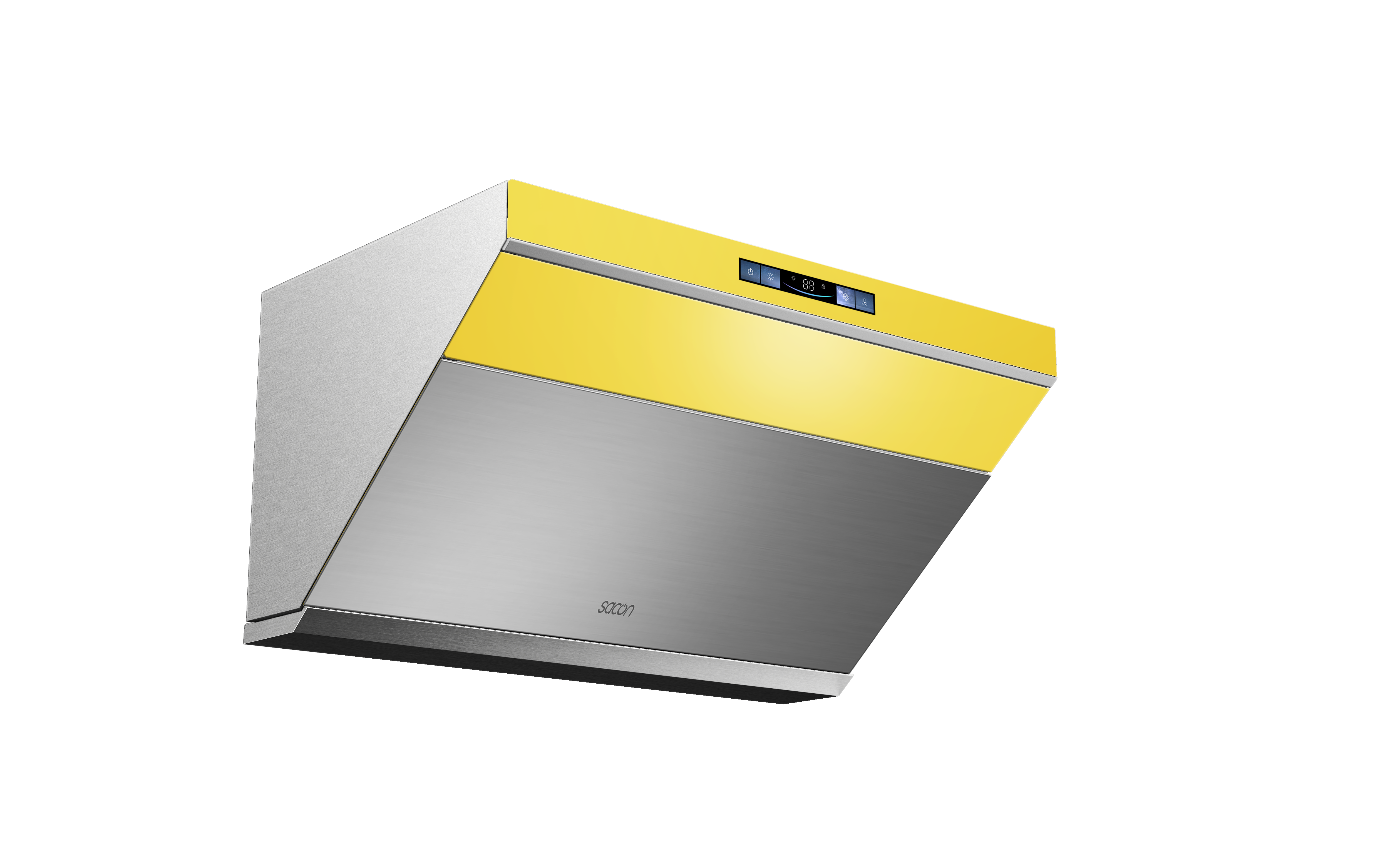 Flower Series 30" Range Hood Yellow With Stainless Steel Color