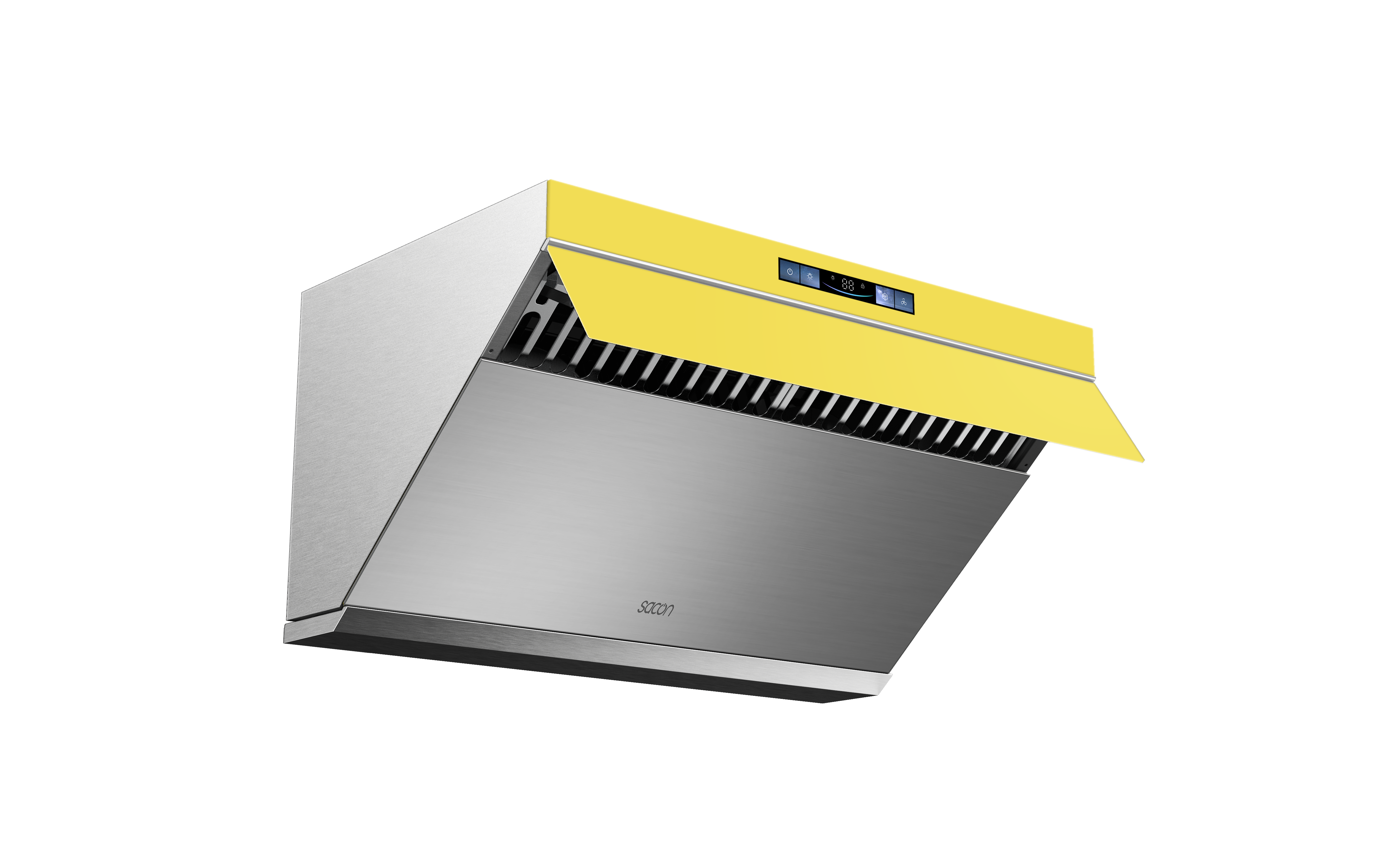 Flower Series 30" Range Hood Yellow With Stainless Steel Color