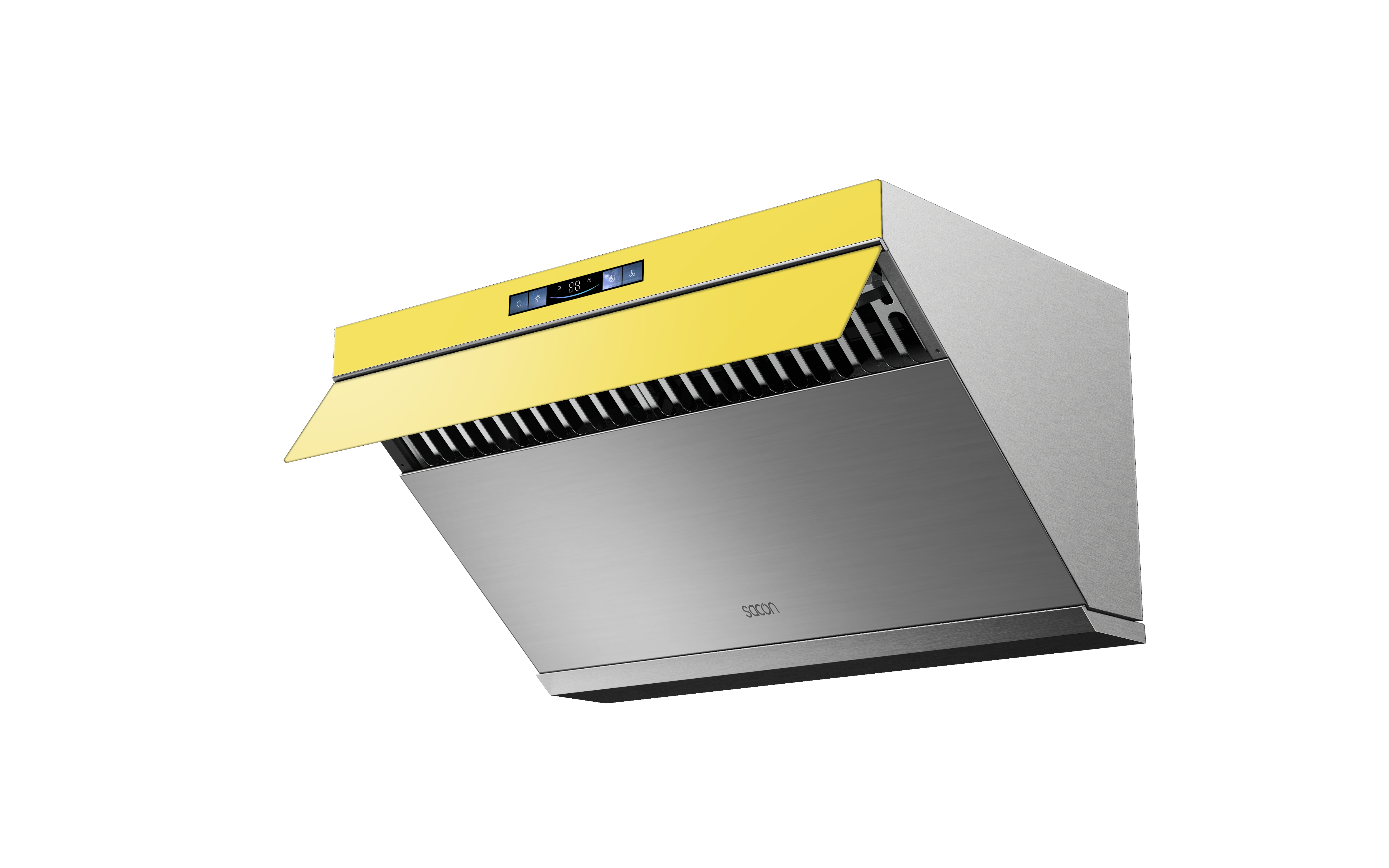 Flower Series 30" Range Hood Yellow With Stainless Steel Color
