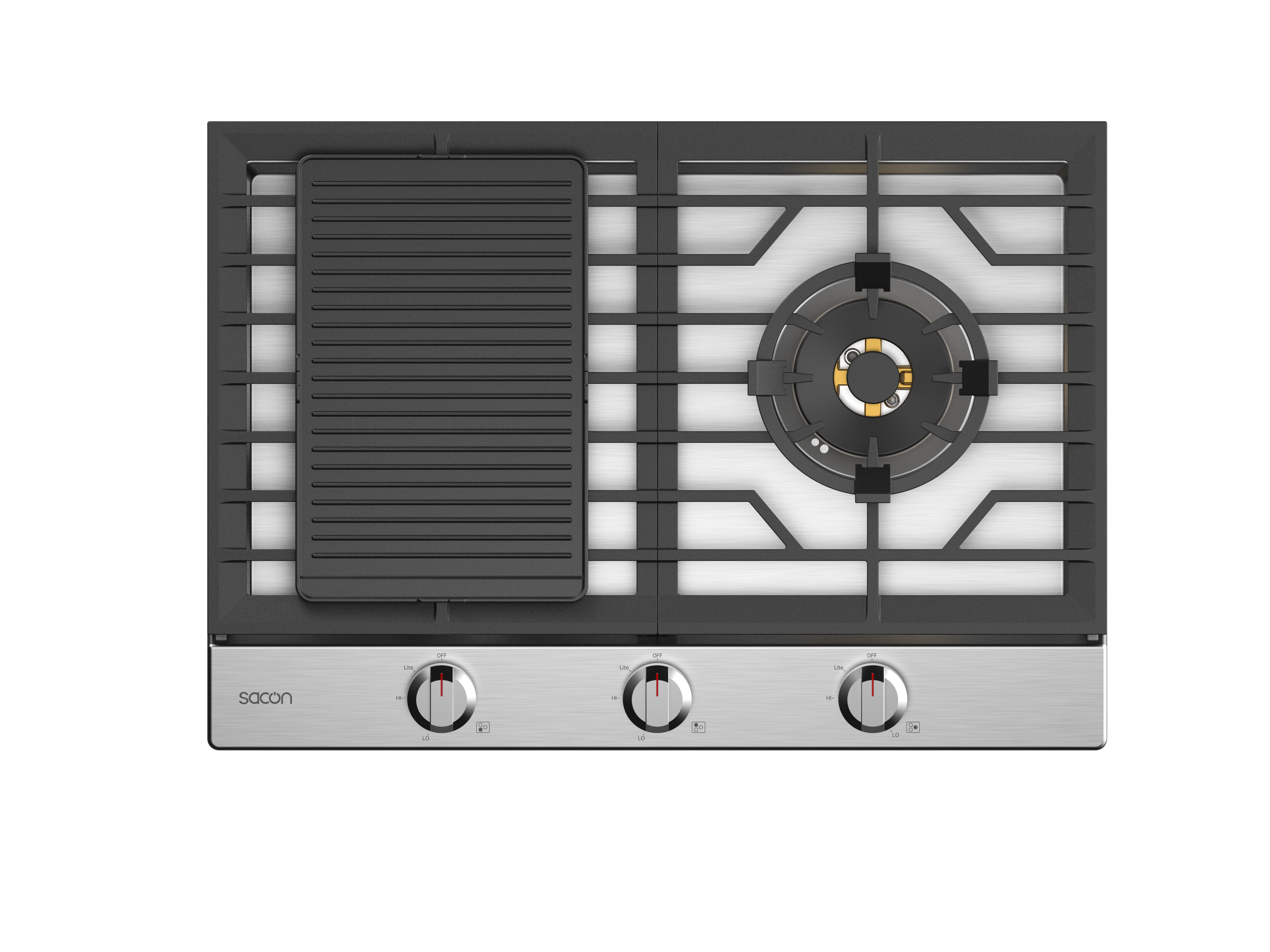 30" Flower Series Classic Grill Pro Gas Cooktop With LP Convert Kit