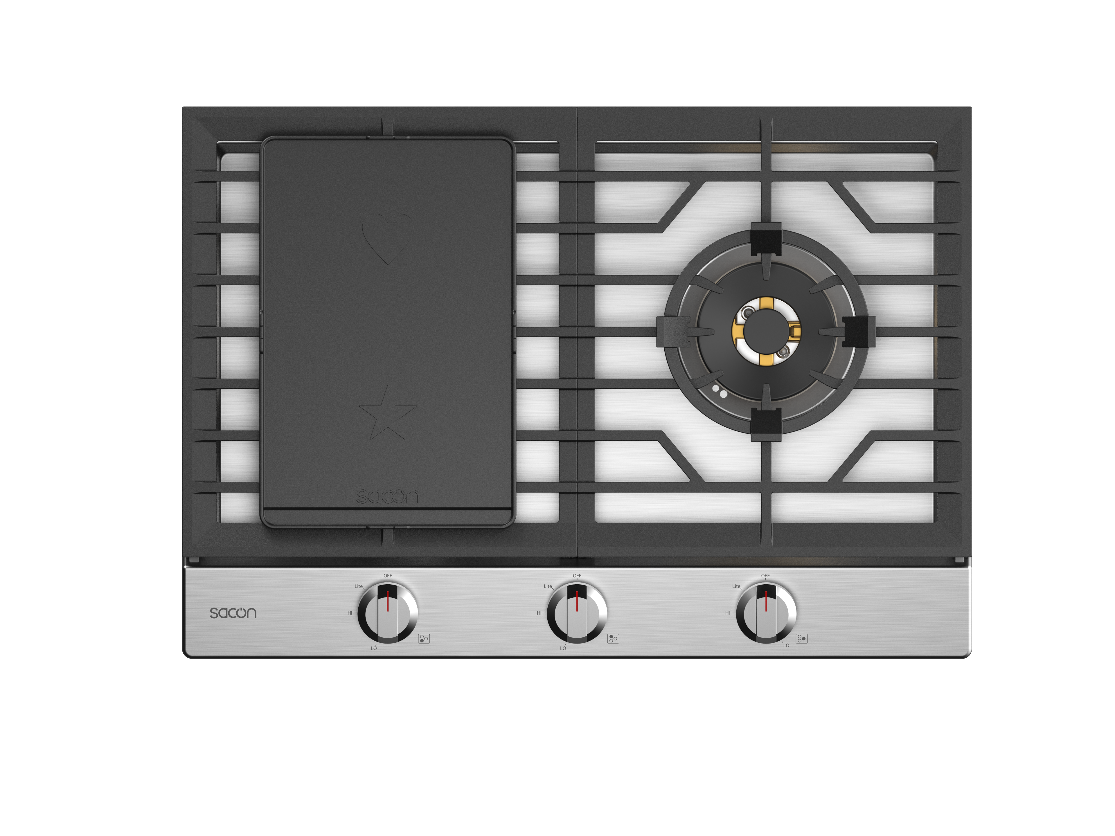 30" Flower Series Classic Grill Pro Gas Cooktop With LP Convert Kit