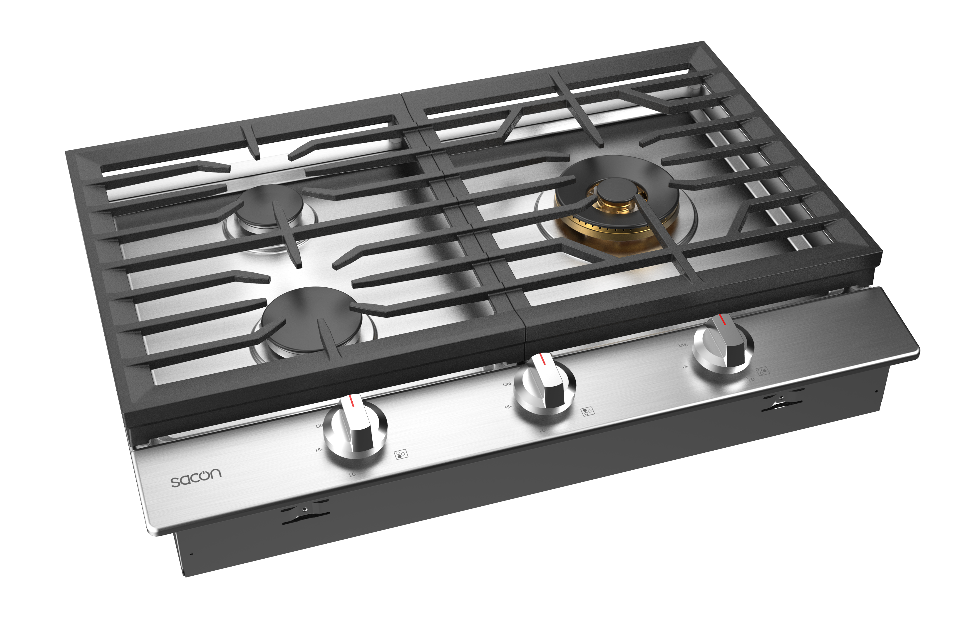 30" Flower Series Classic Grill Pro Gas Cooktop With LP Convert Kit
