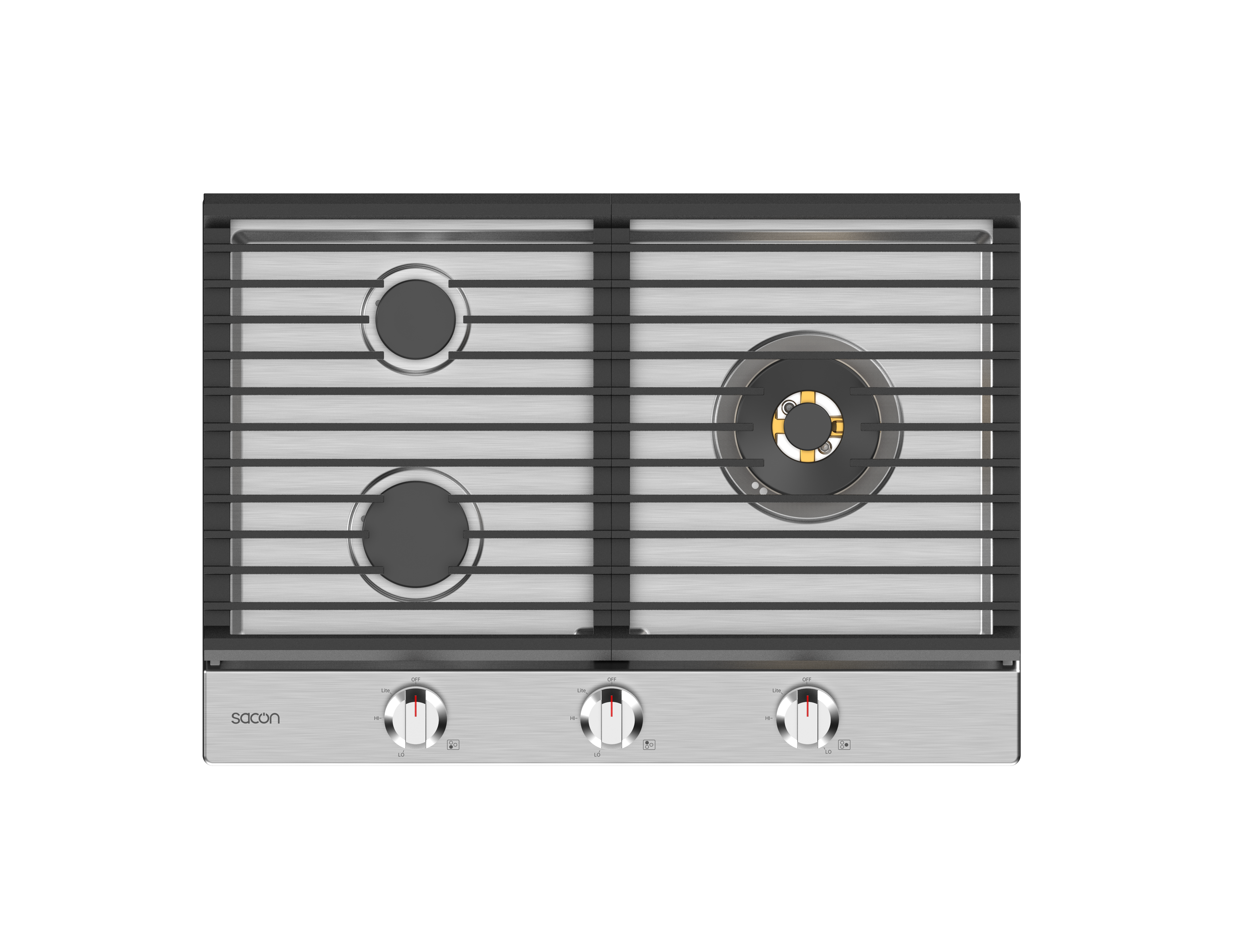 30" Flower Series String Grill Pro Gas Cooktop With LP Convert Kit