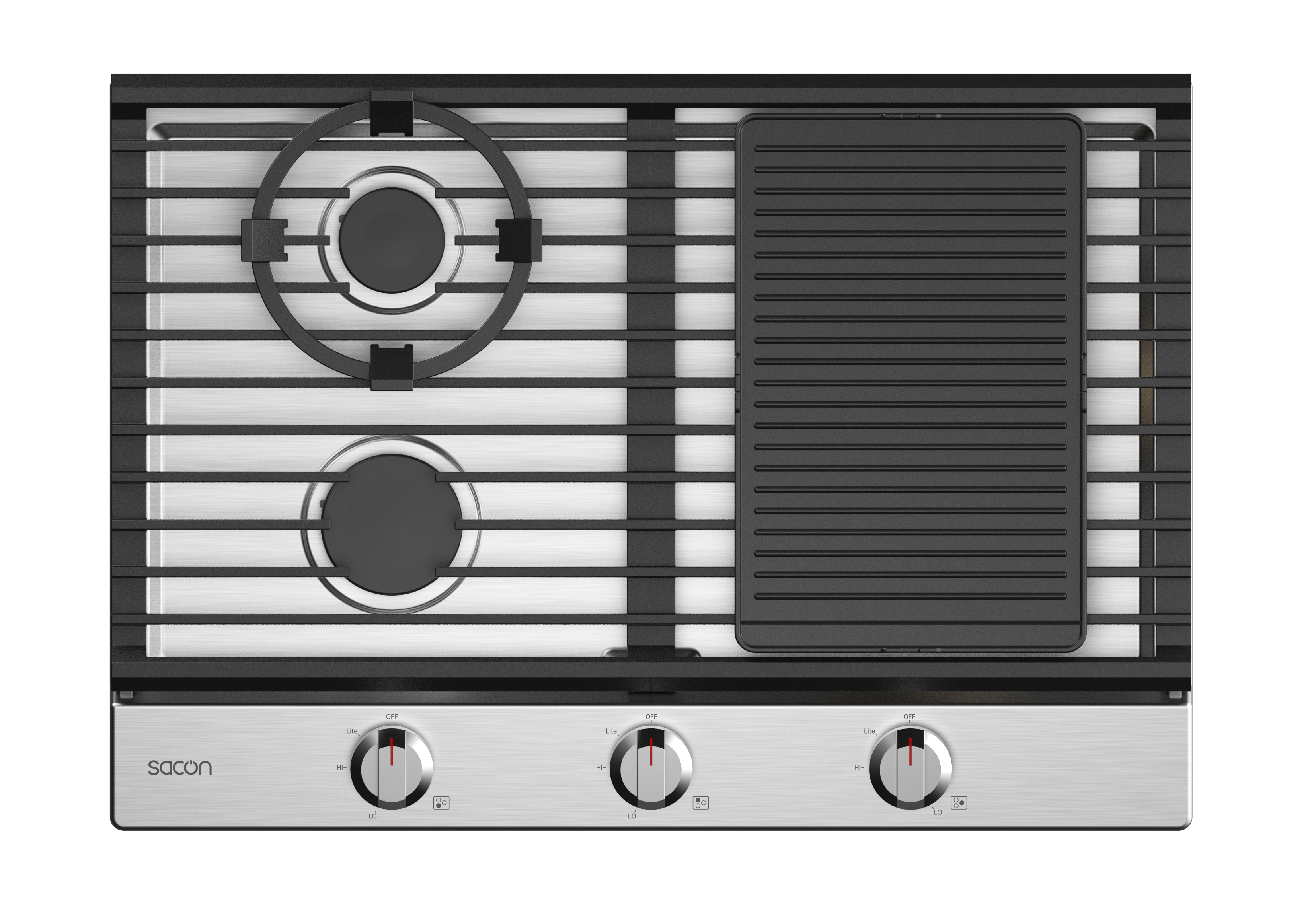 30" Flower Series String Grill Pro Gas Cooktop With LP Convert Kit
