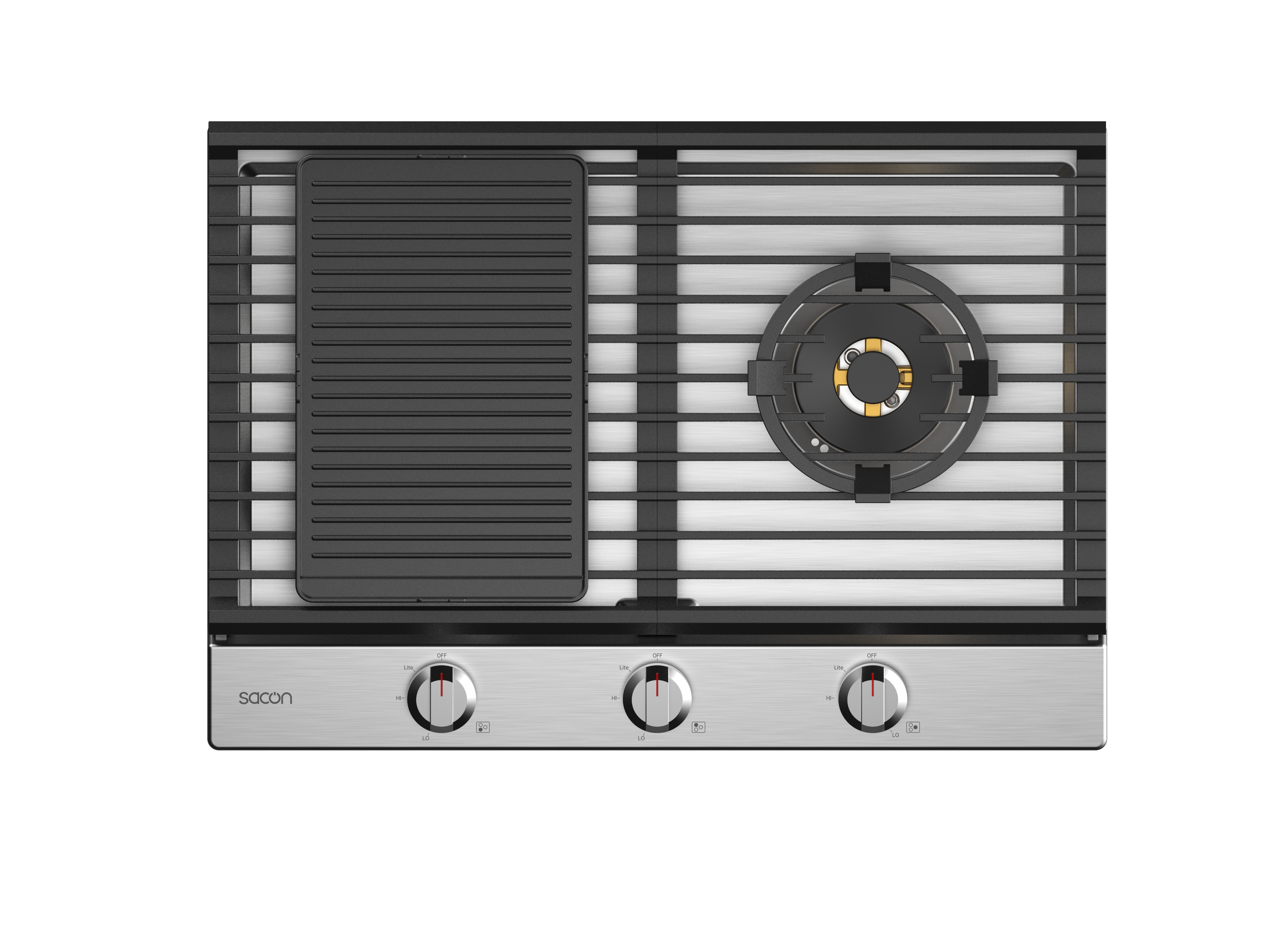 30" Flower Series String Grill Pro Gas Cooktop With LP Convert Kit