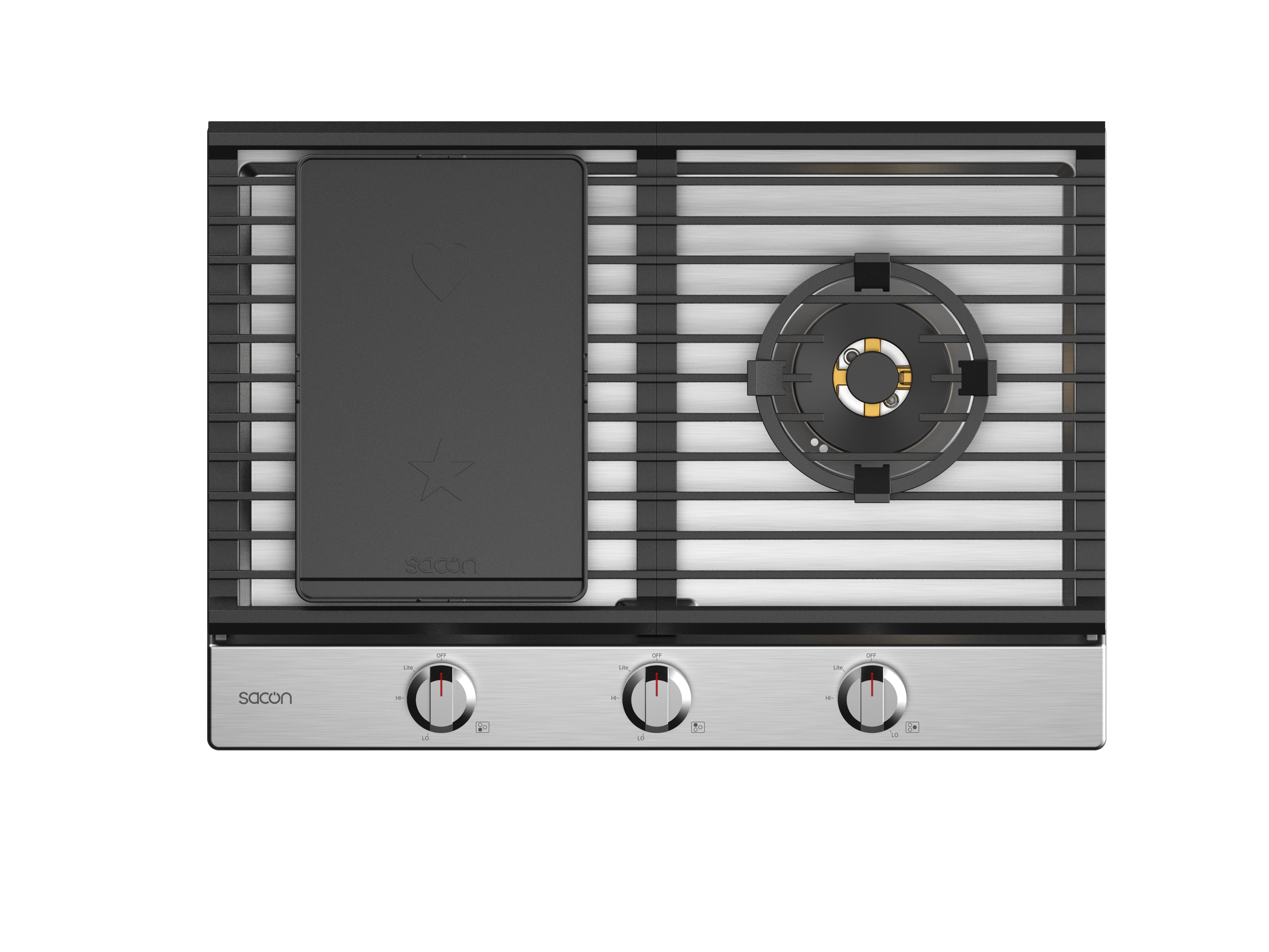 30" Flower Series String Grill Pro Gas Cooktop With LP Convert Kit