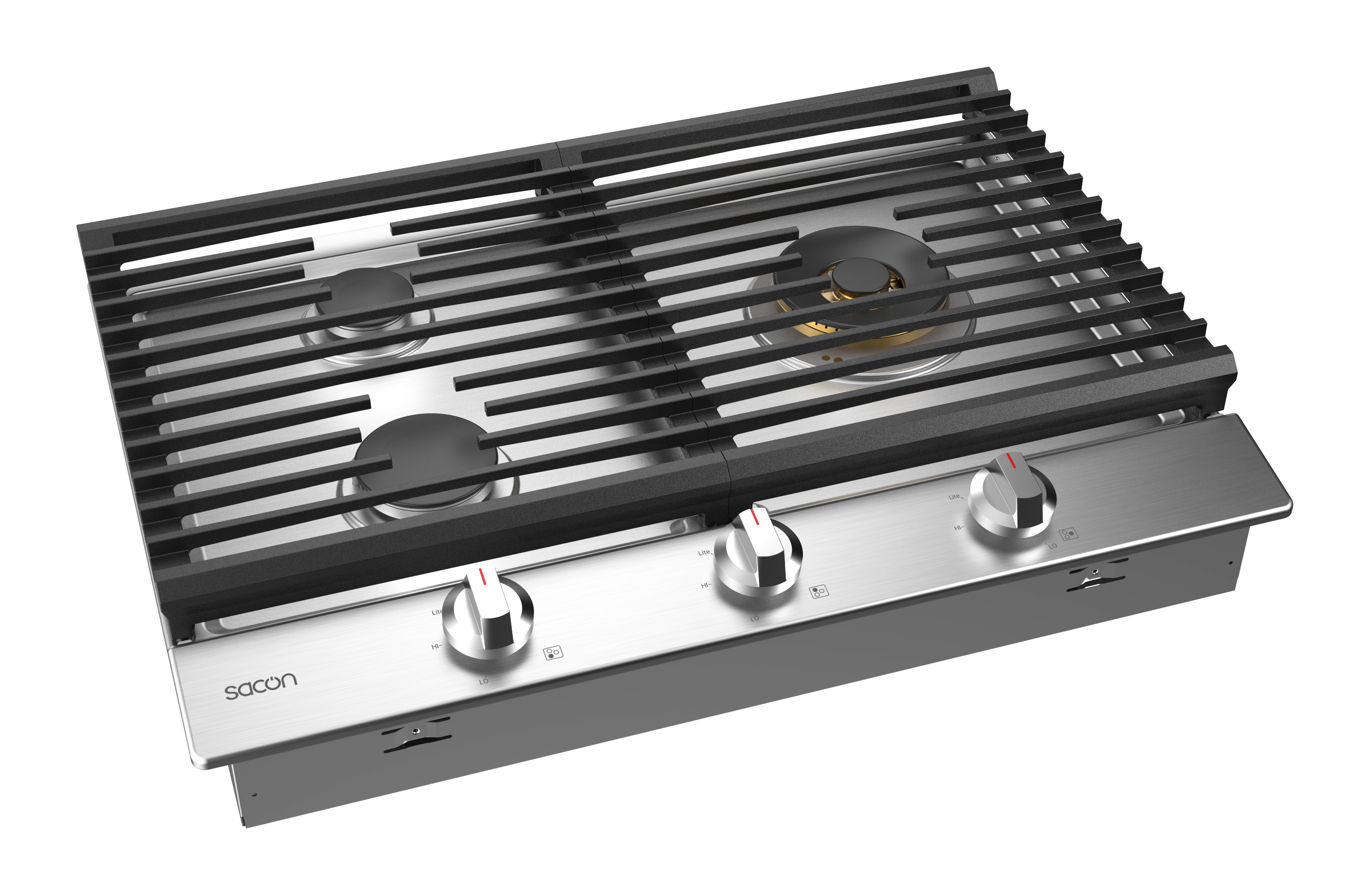 30" Flower Series String Grill Pro Gas Cooktop With LP Convert Kit