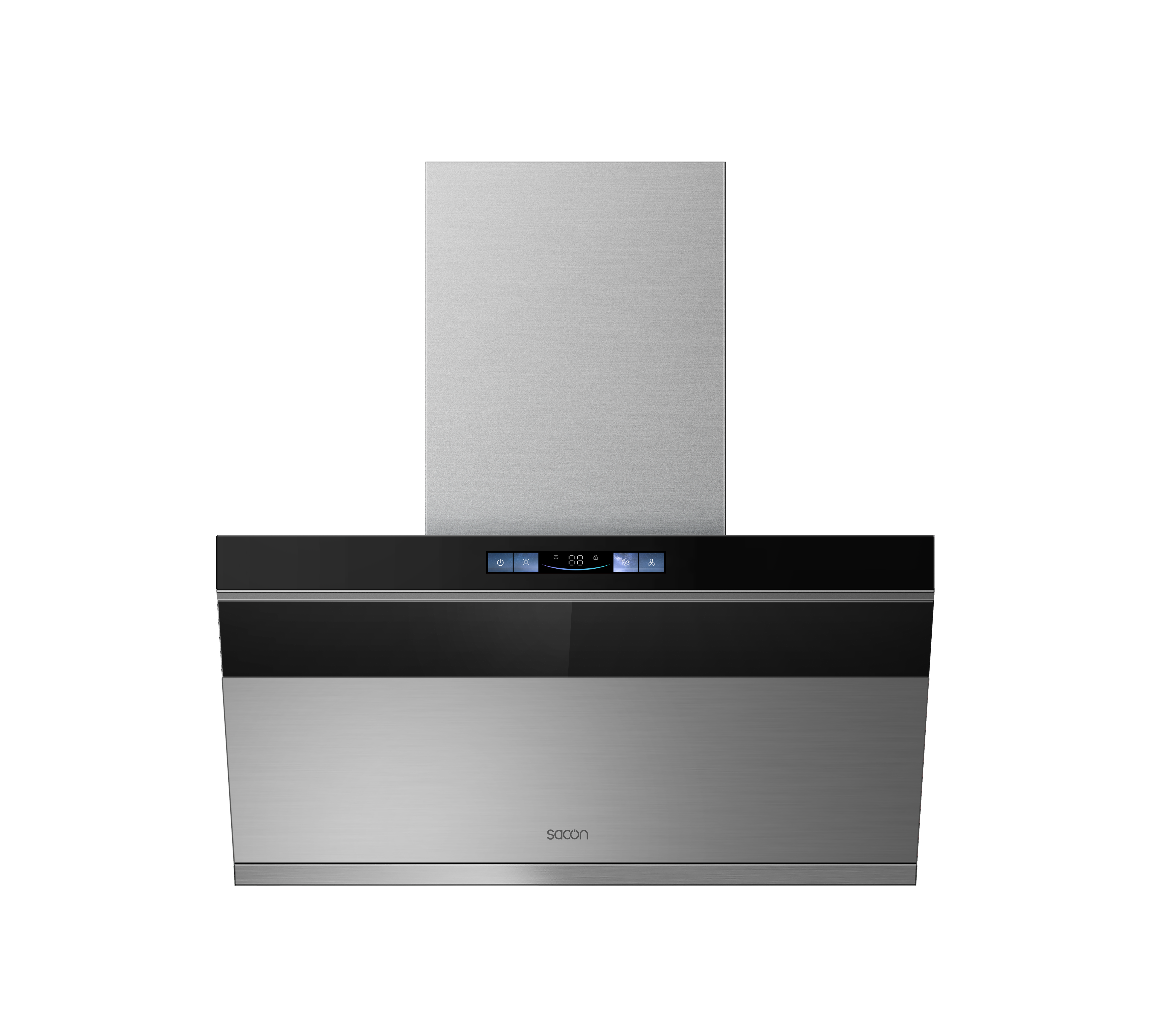 Flower Series 30" Range Hood Black With Stainless Steel Color