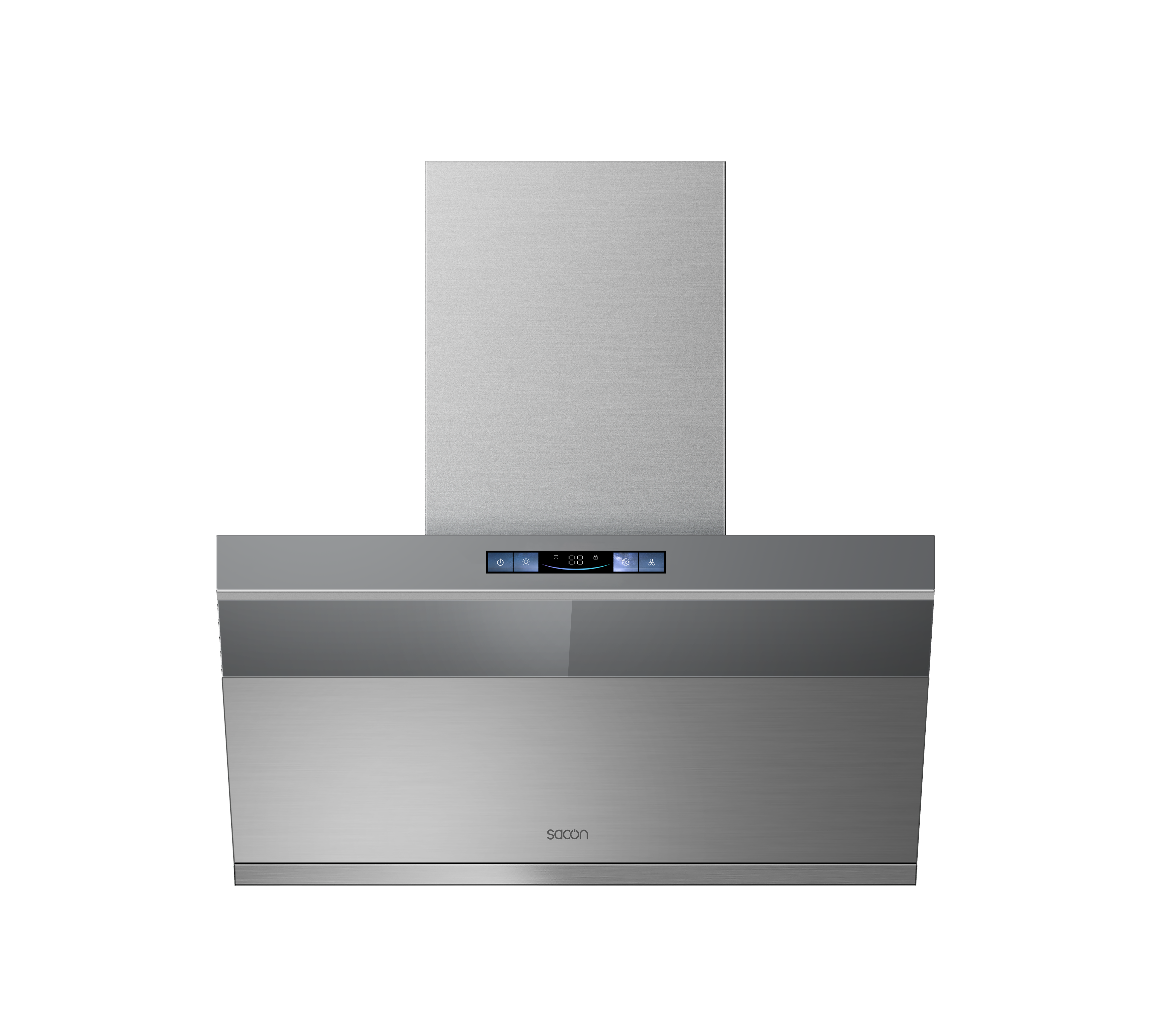Flower Series 30" Range Hood Gray With Stainless Steel Color