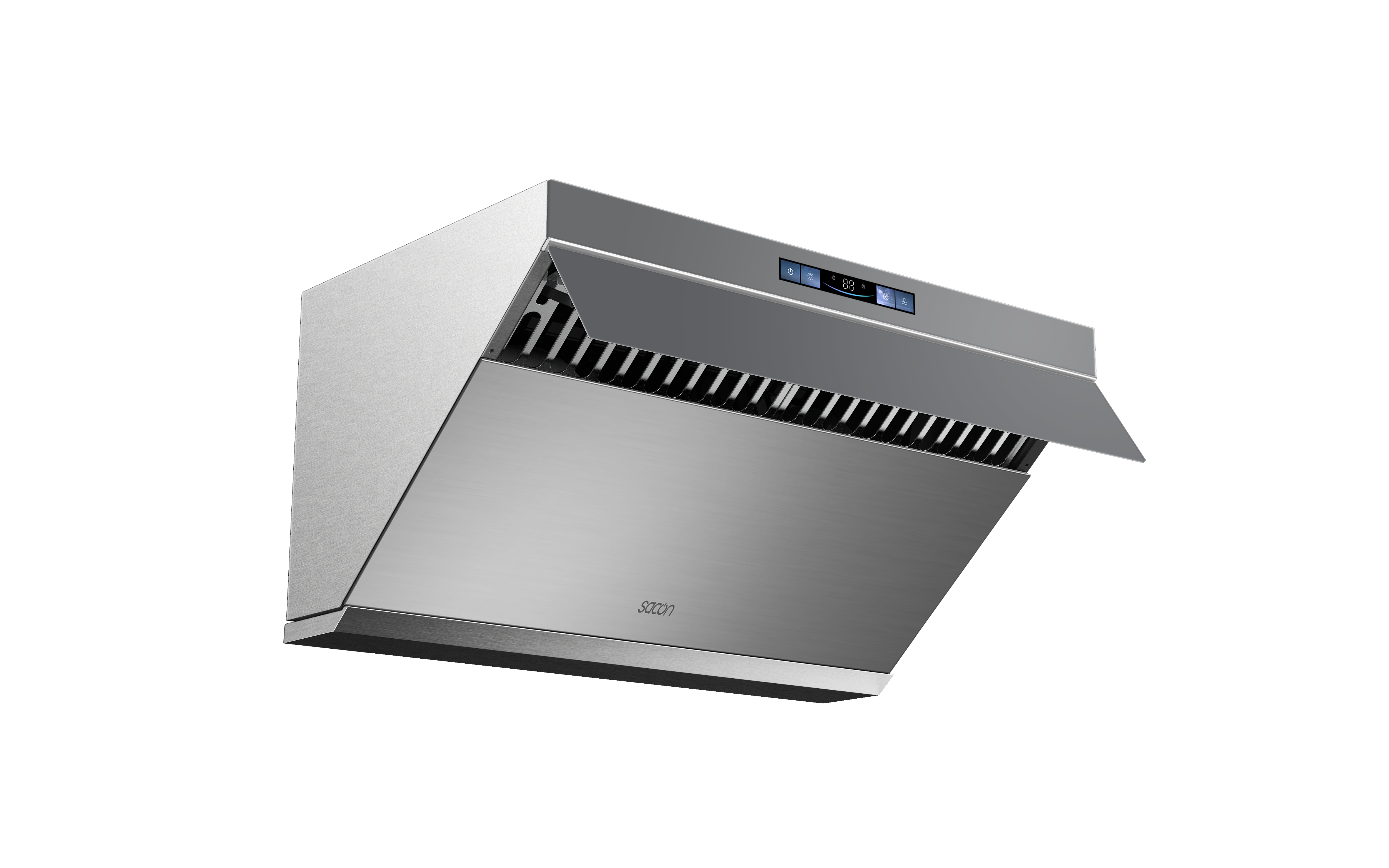 Flower Series 30" Range Hood Gray With Stainless Steel Color