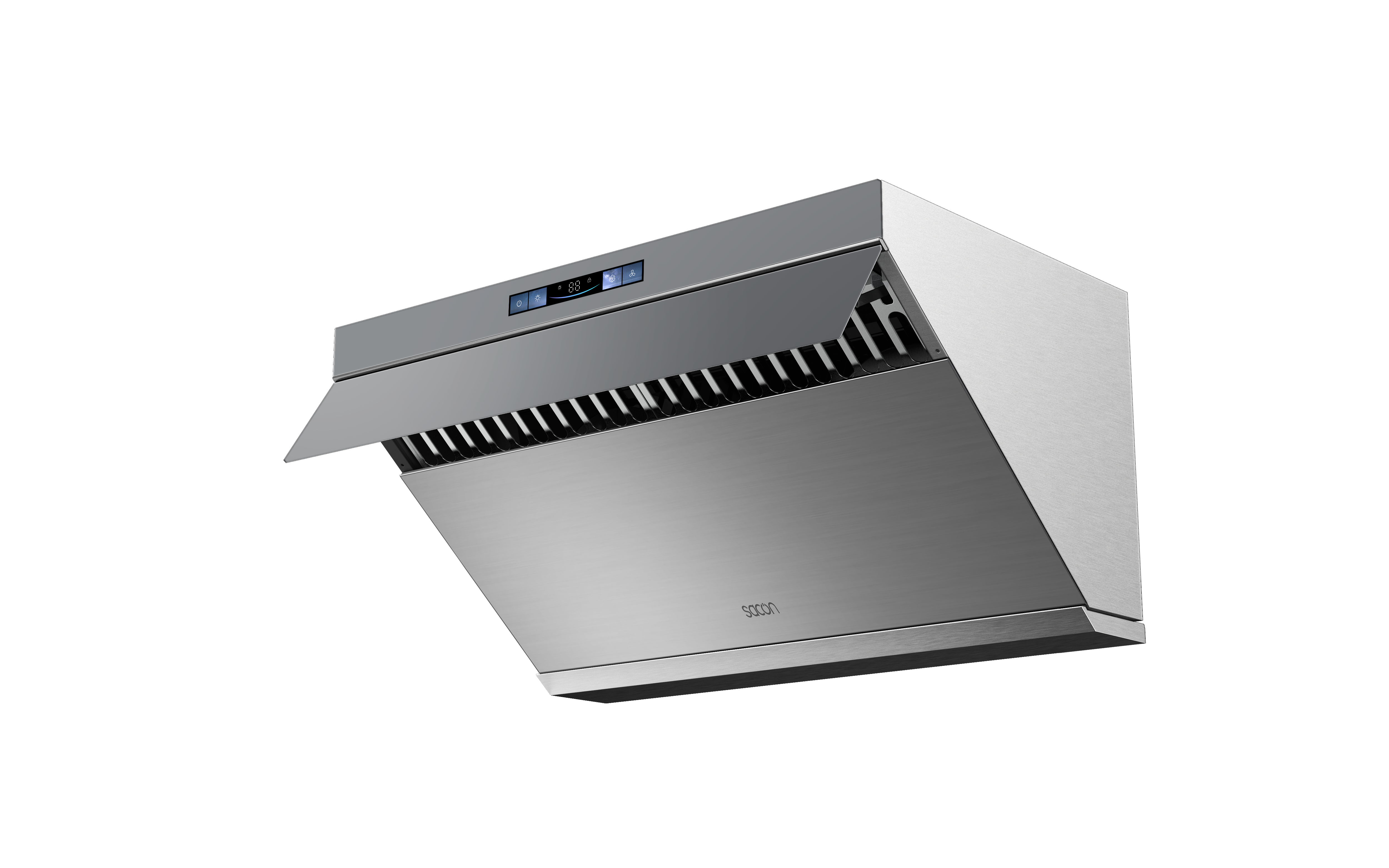 Flower Series 30" Range Hood Gray With Stainless Steel Color