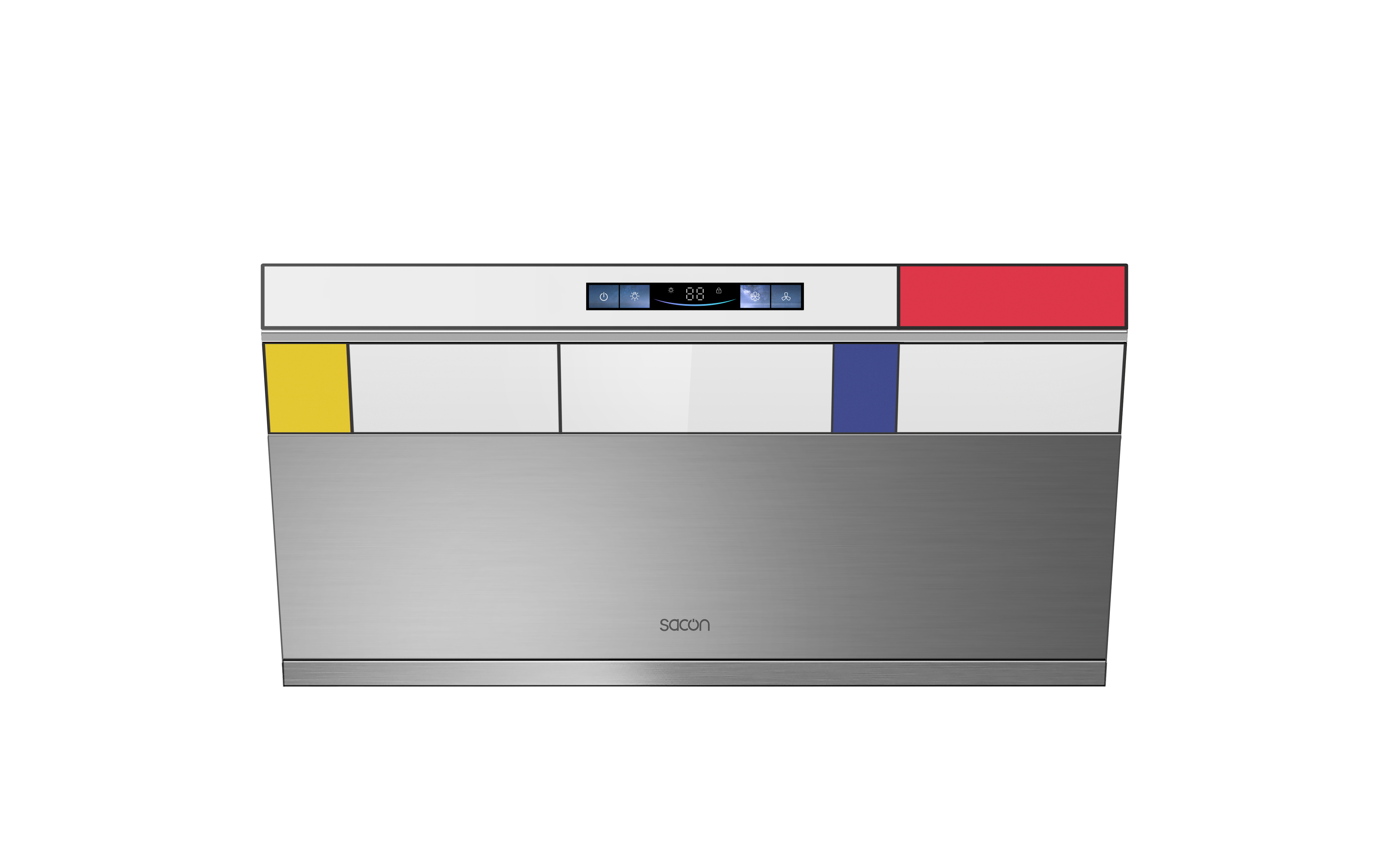 Flower Series 30" Range Hood Mondrian With Stainless Steel Color