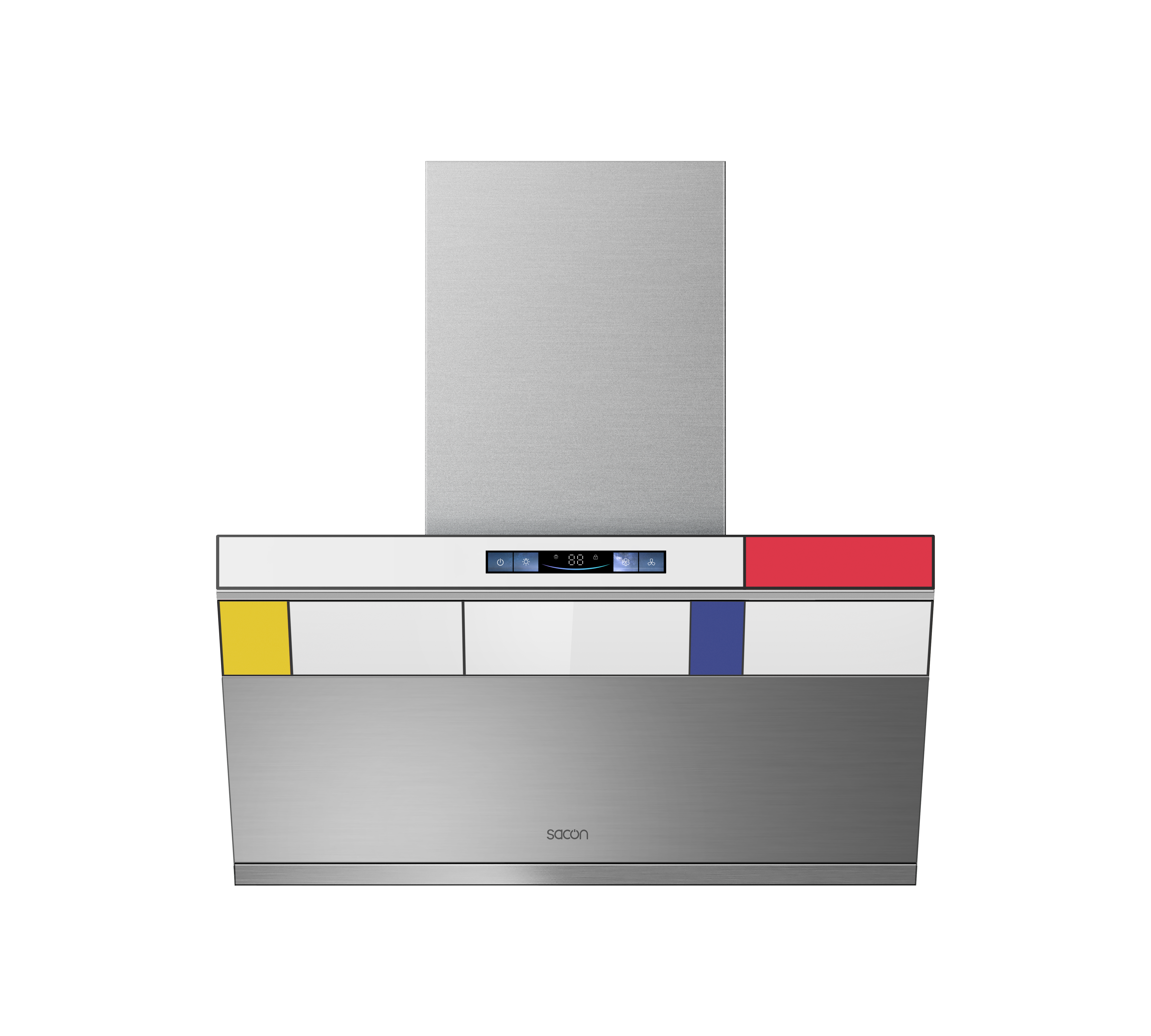 Flower Series 30" Range Hood Mondrian With Stainless Steel Color