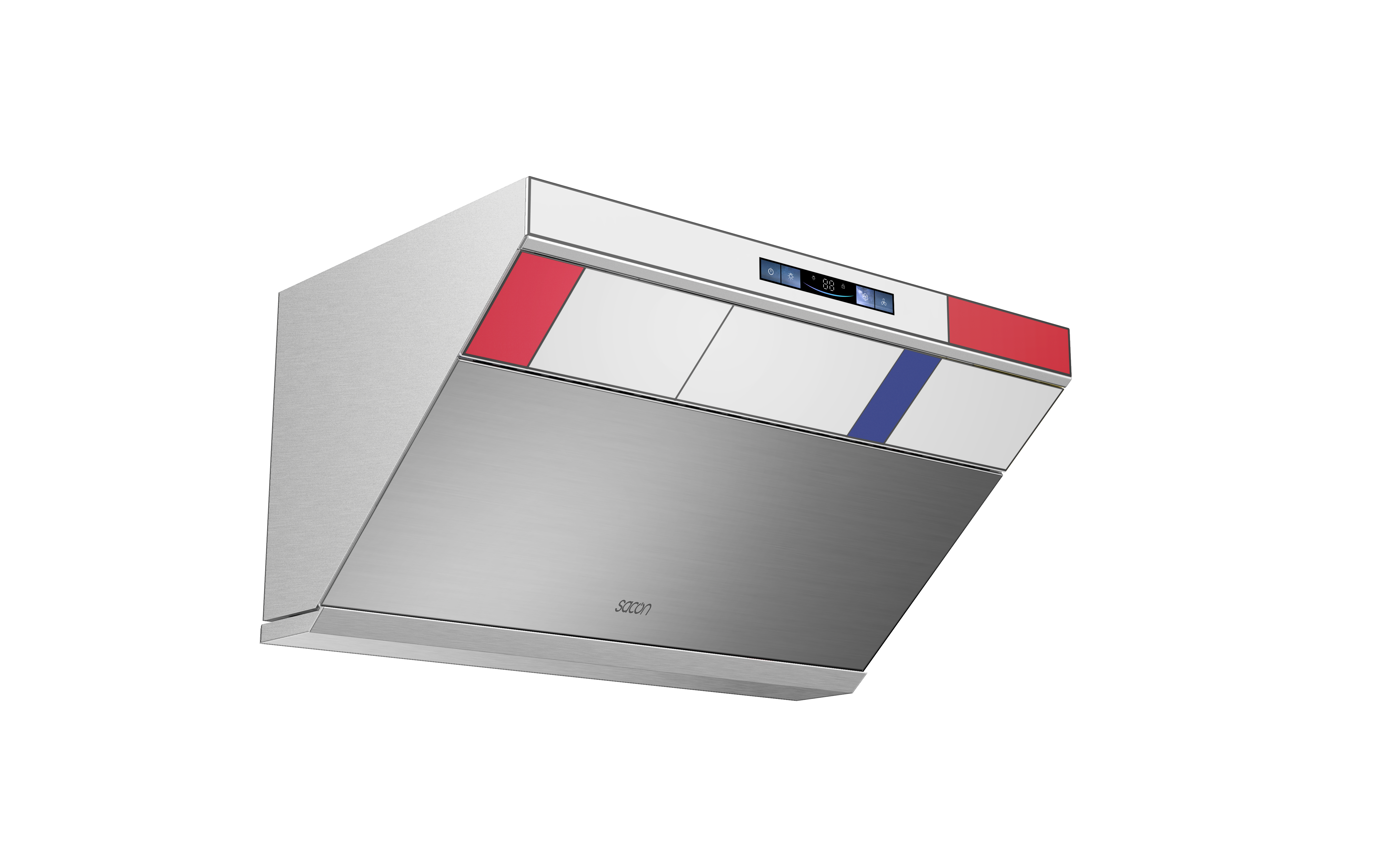 Flower Series 30" Range Hood Mondrian With Stainless Steel Color