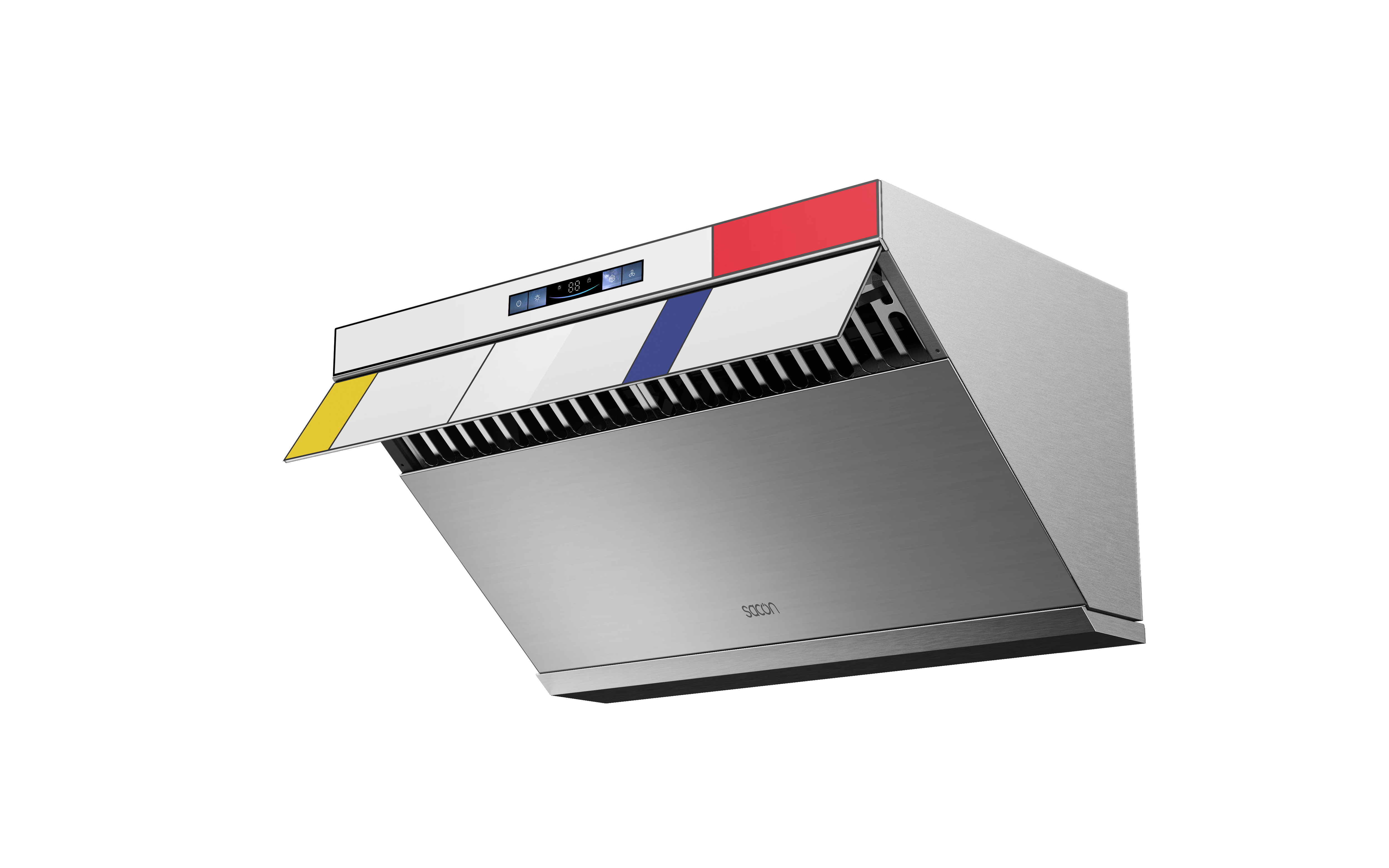 Flower Series 30" Range Hood Mondrian With Stainless Steel Color