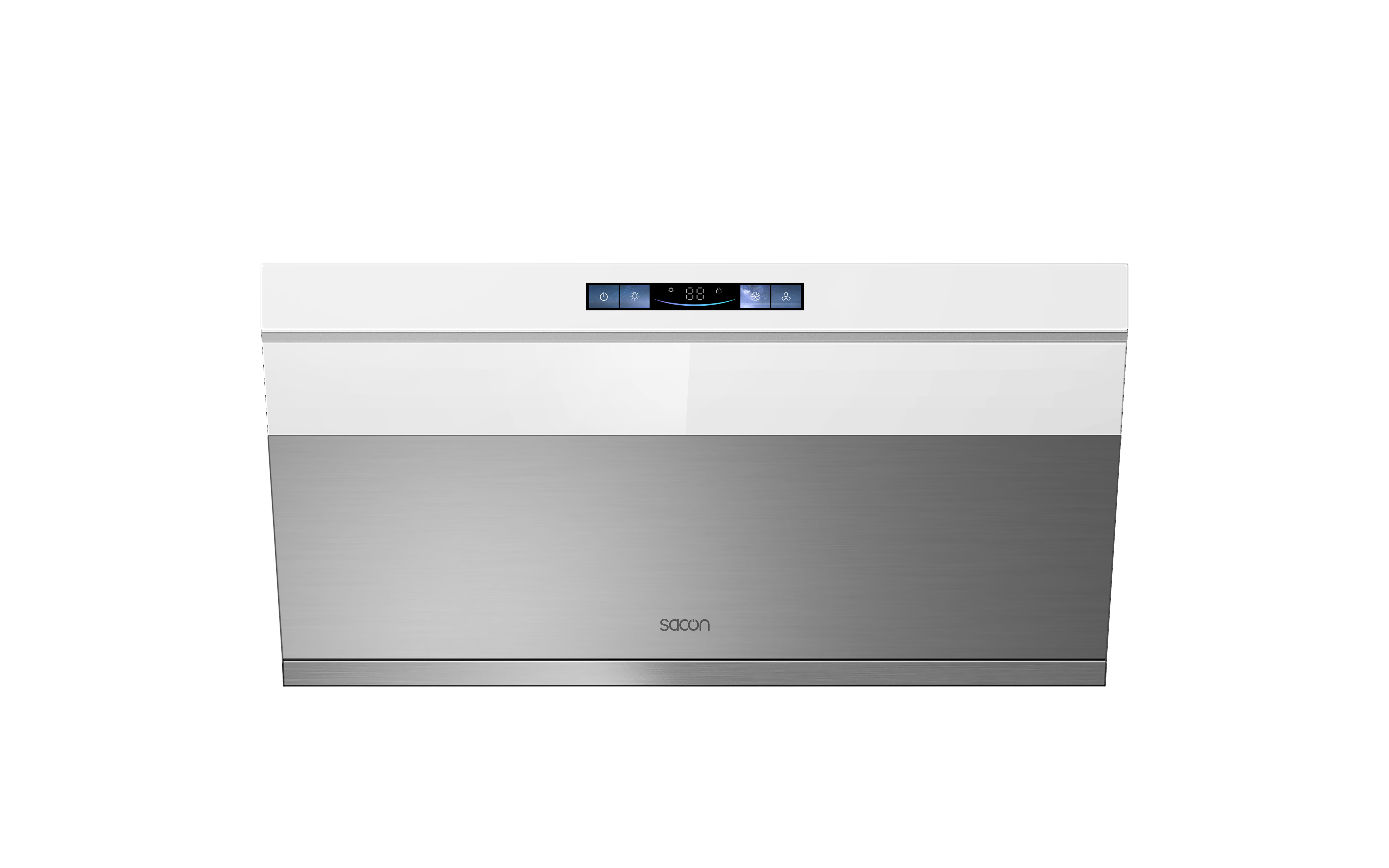 Flower Series 30" Range Hood White With Stainless Steel Color