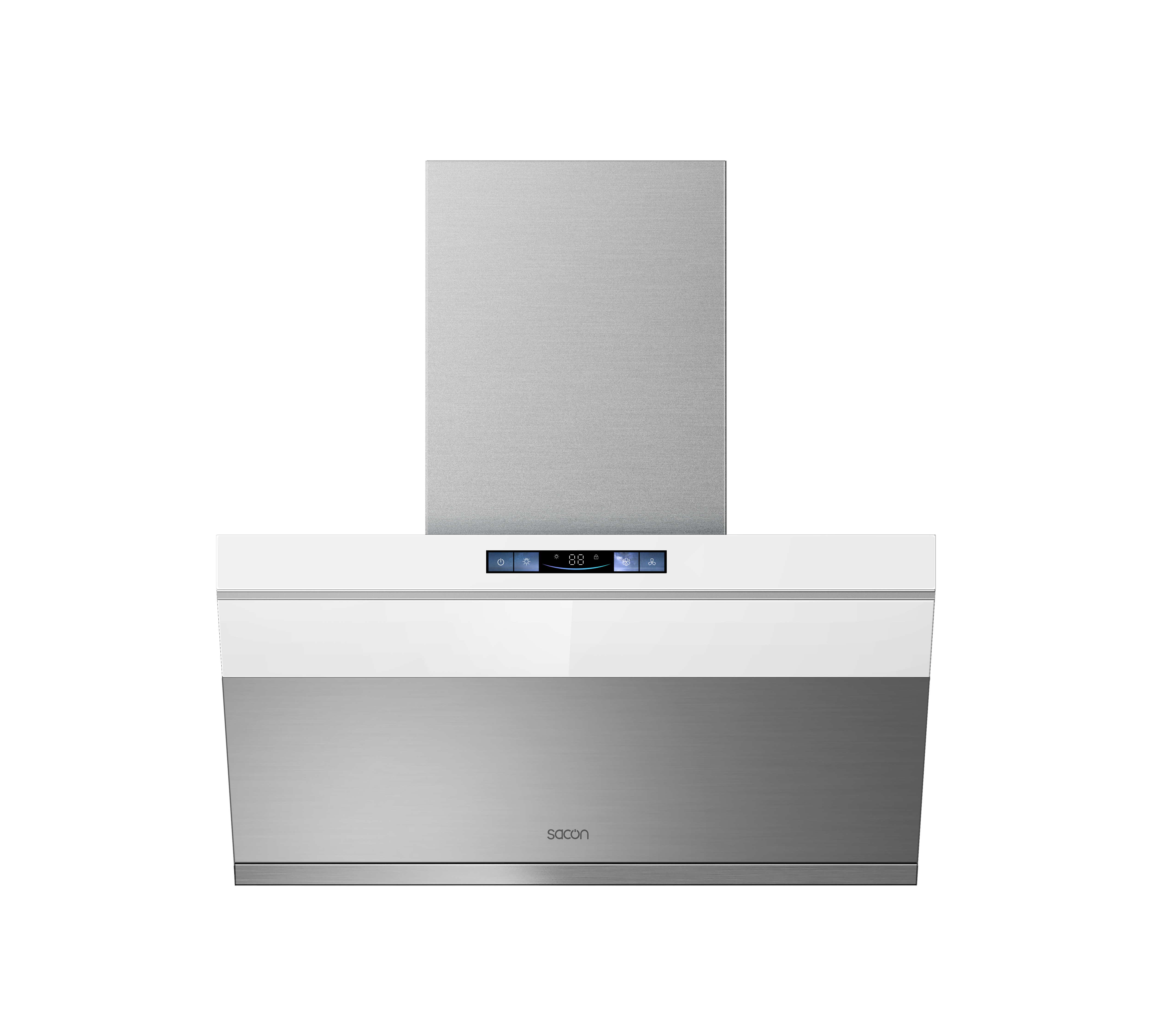 Flower Series 30" Range Hood White With Stainless Steel Color