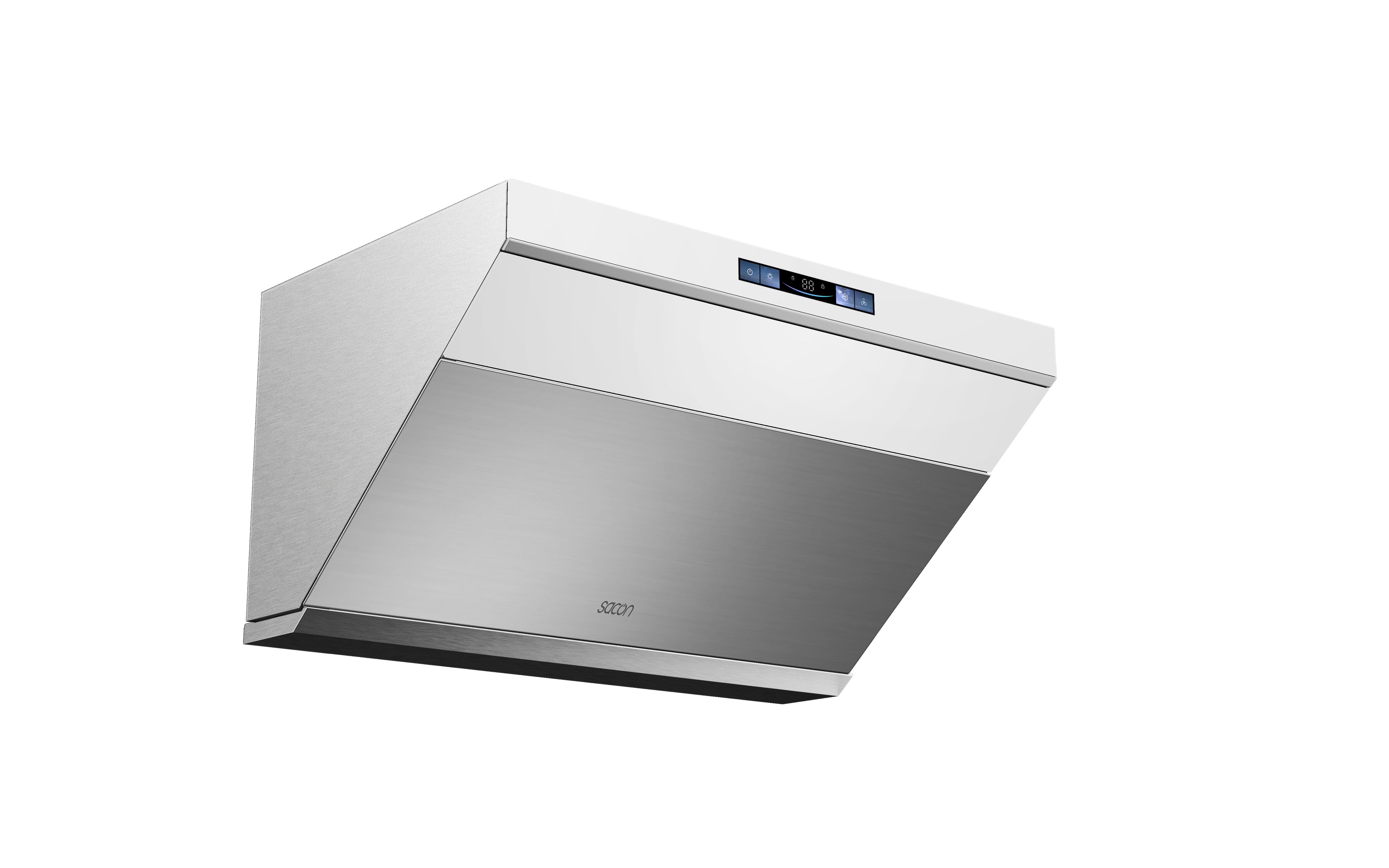 Flower Series 30" Range Hood White With Stainless Steel Color