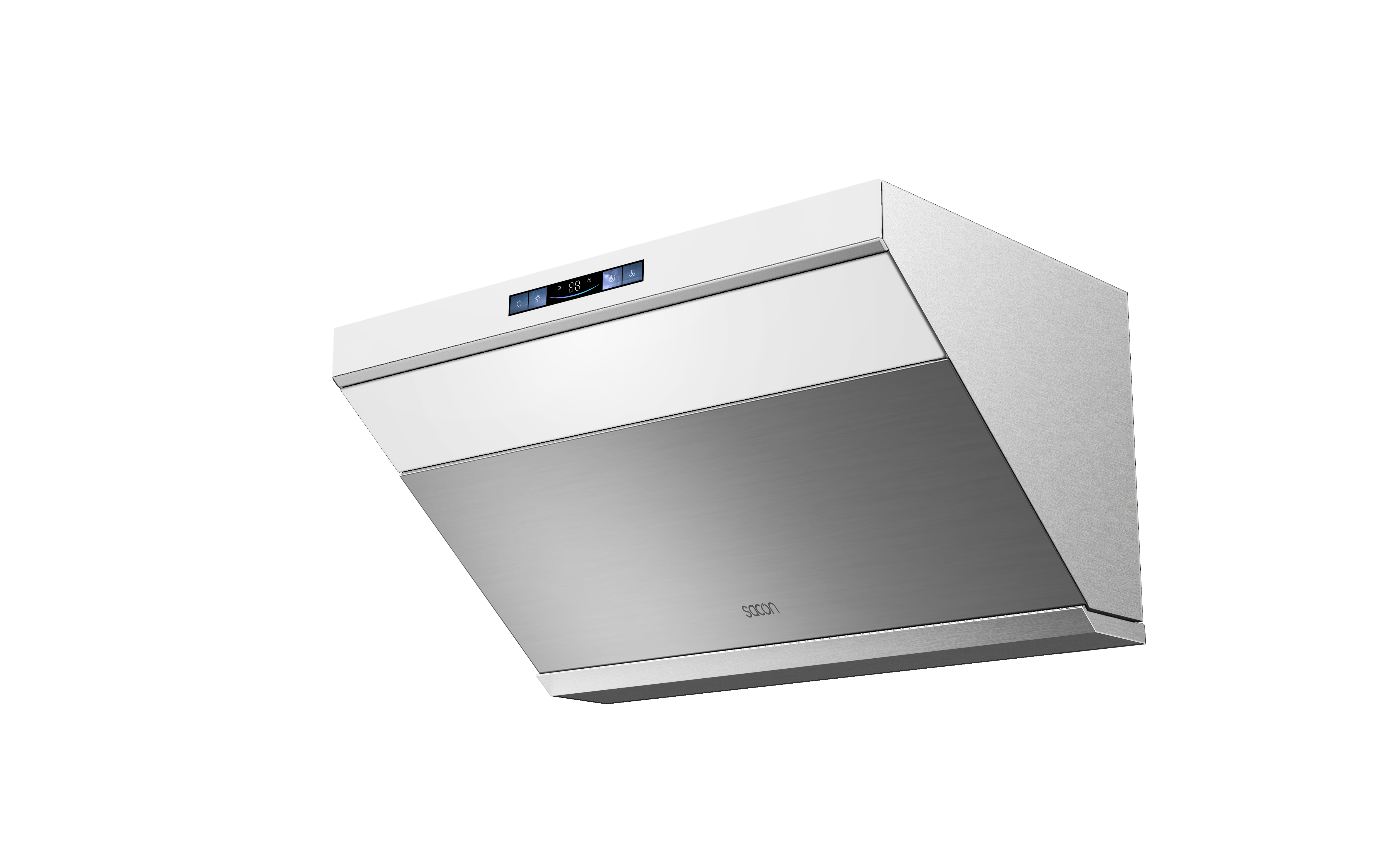 Flower Series 30" Range Hood White With Stainless Steel Color