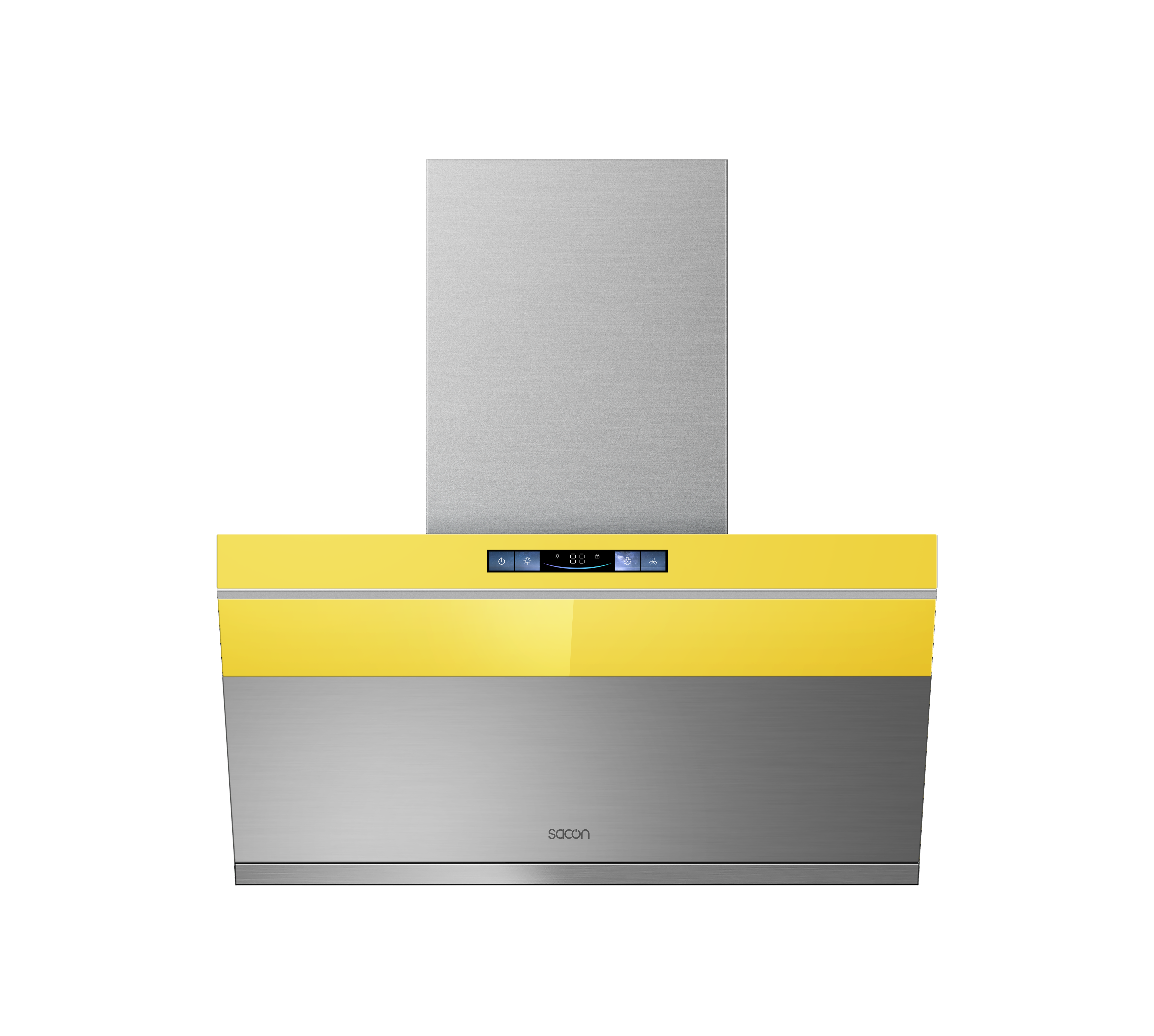 Flower Series 30" Range Hood Yellow With Stainless Steel Color